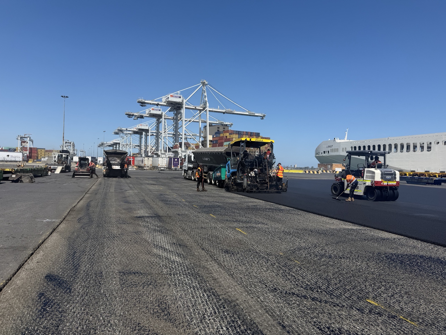 Port paving works