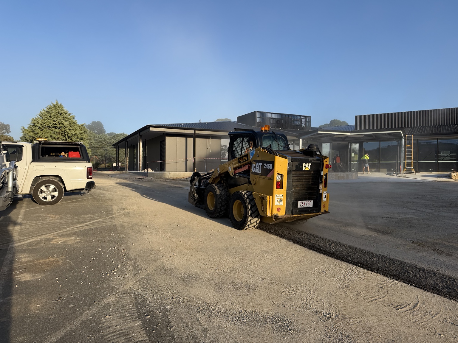 Skid steer asphalt prep